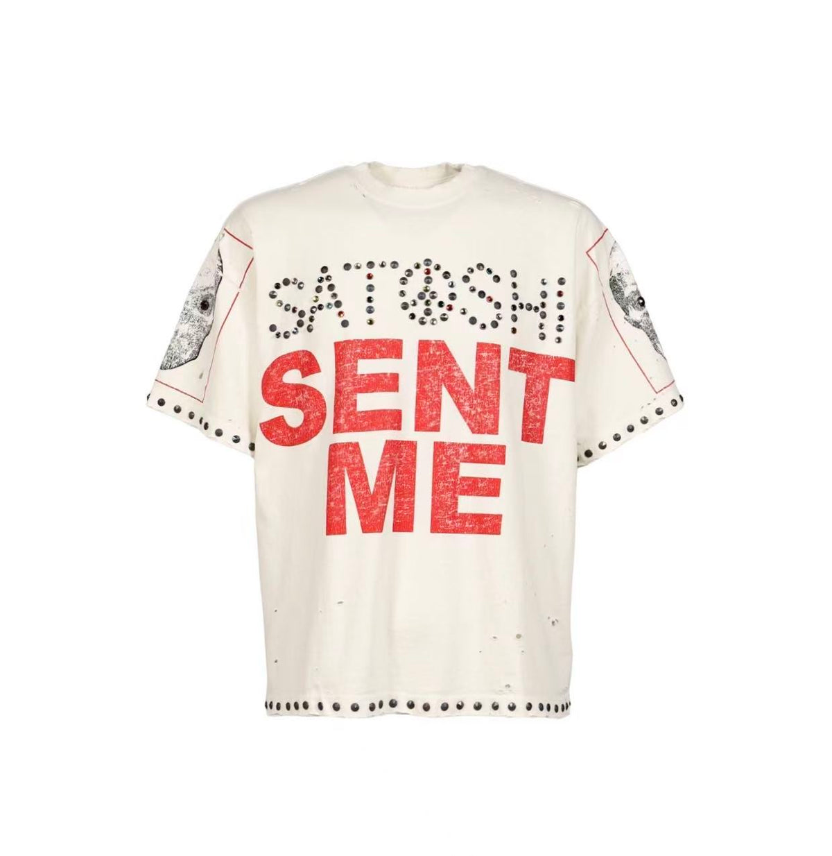 Satoshi Nakamoto Rhinestone Sent Me Tee