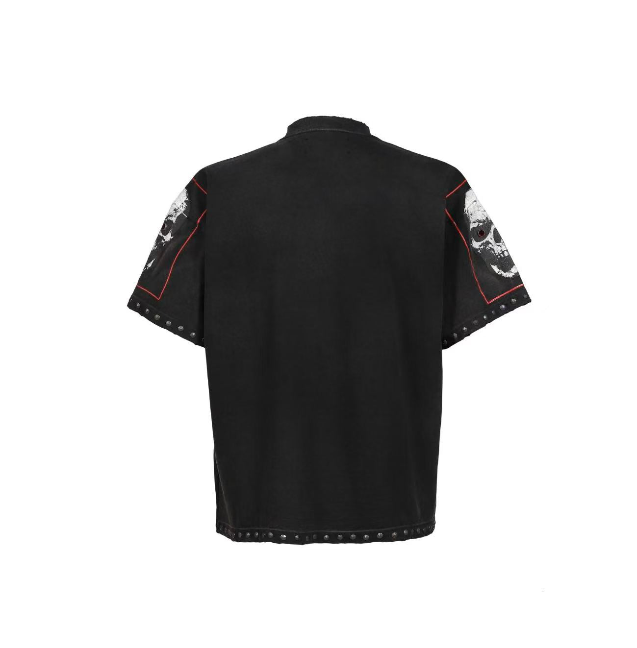 Satoshi Nakamoto Graphic Studded T‑Shirt