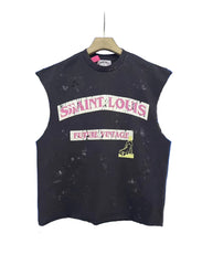 SSSAINT LOUIS Destroyed Distressed Tank Top