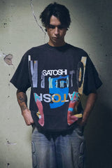Satoshi Nakamoto Collage Letter Graphic Tee