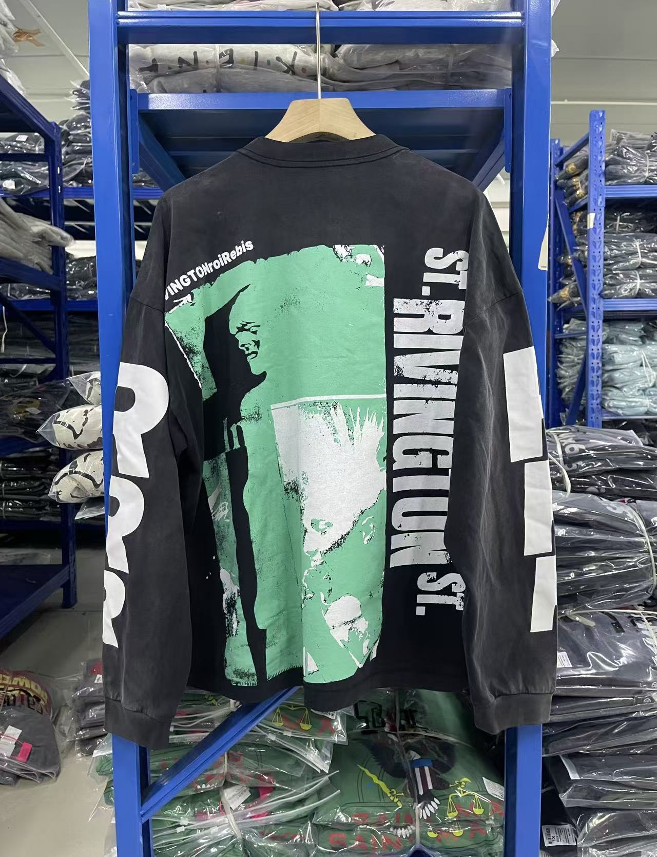RRR123 Bold Text Long‑Sleeve Tee
