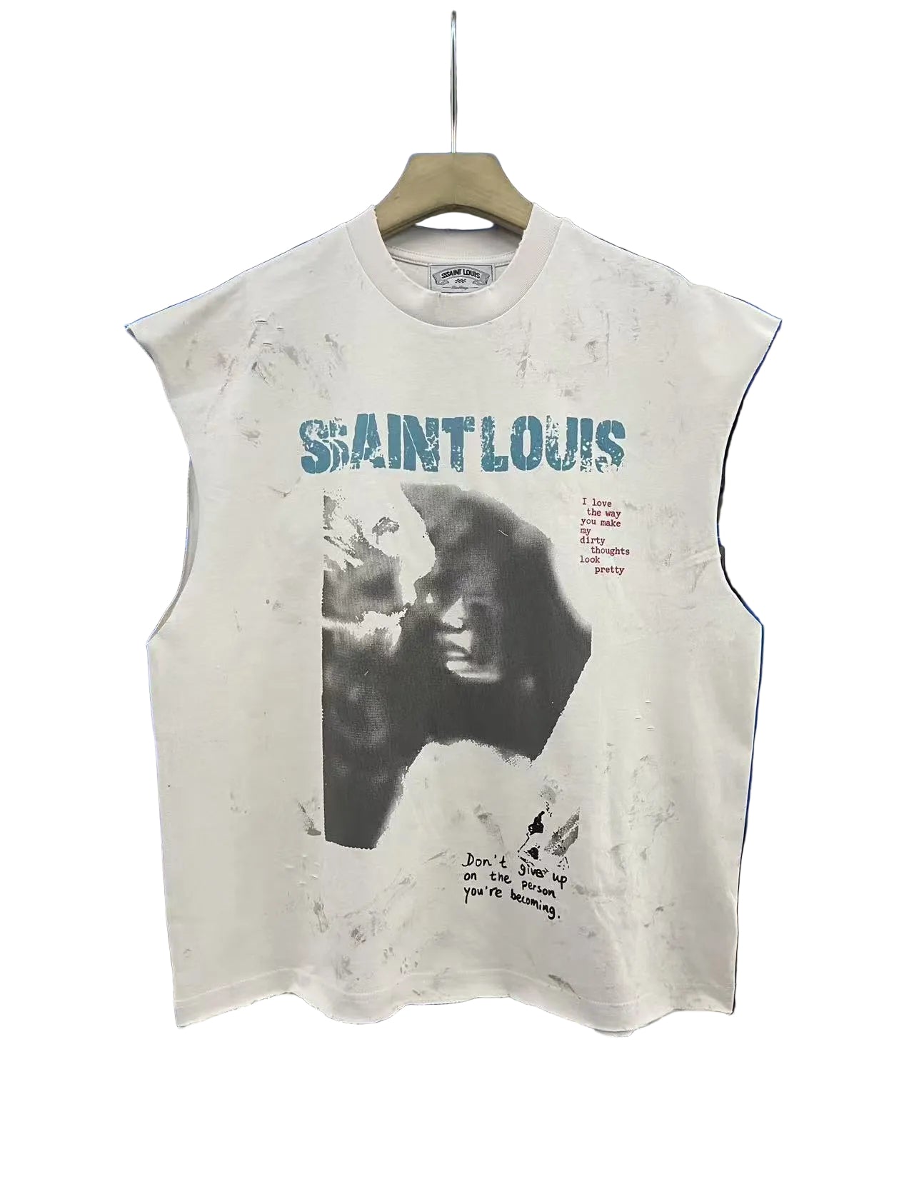 SSSAINT LOUIS Grunge Art Sleeveless Shirt