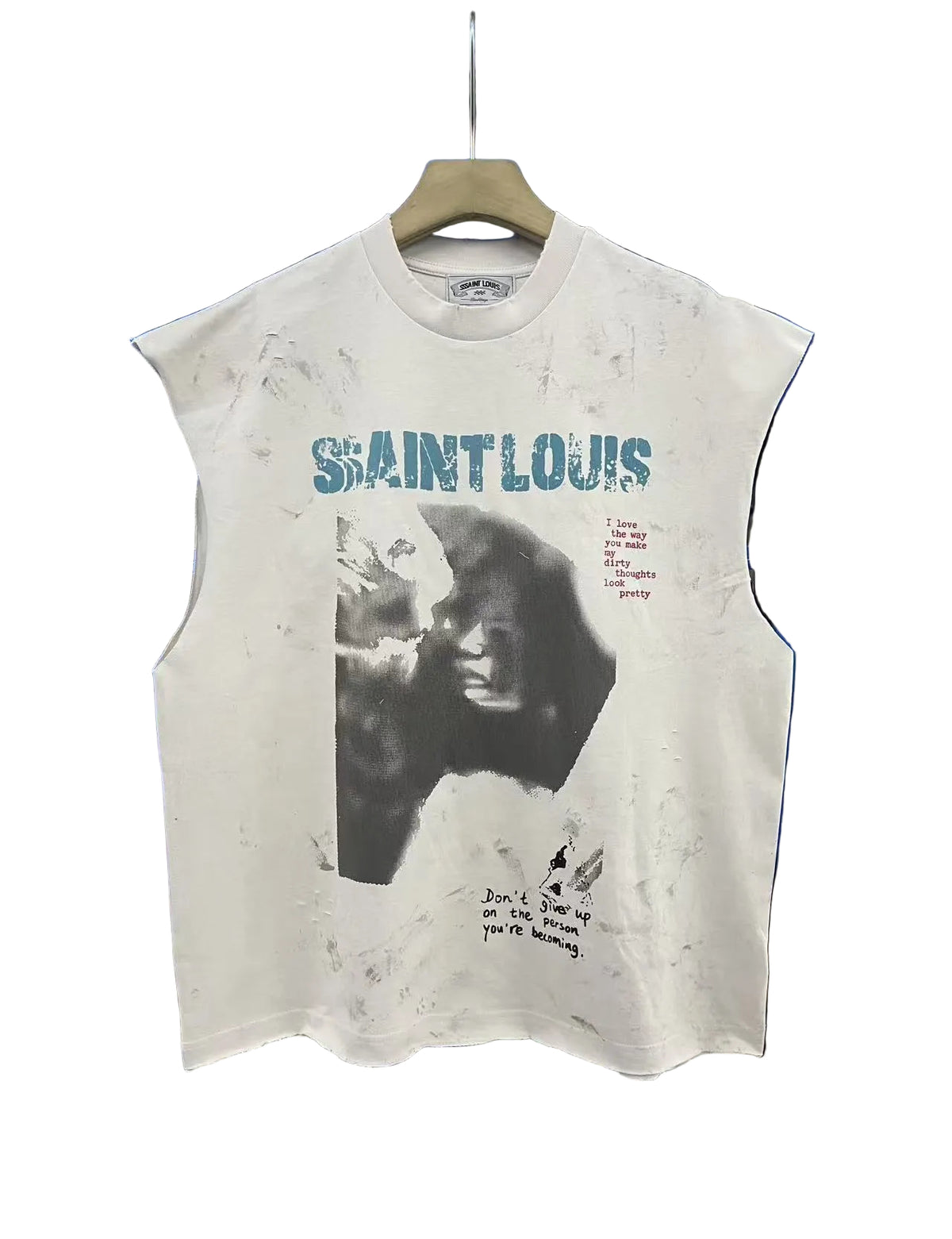 SSSAINT LOUIS Grunge Art Sleeveless Shirt