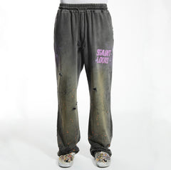 SSSAINT LOUIS Paint‑Splatter Sweat Pants