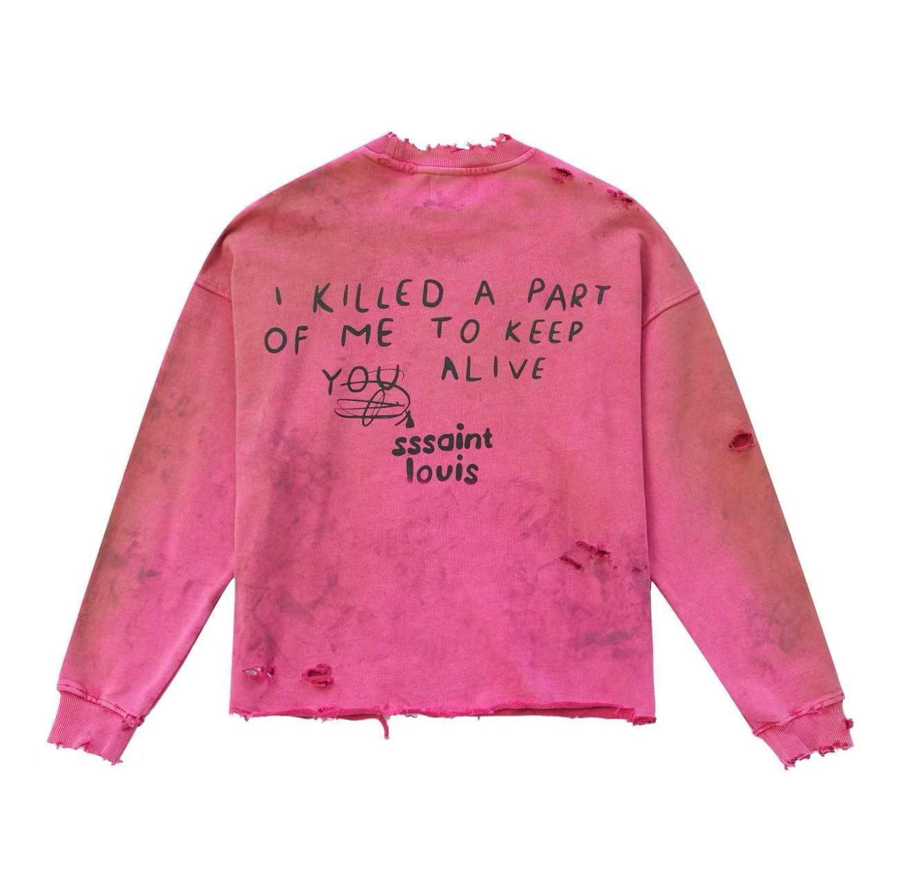SSSAINT LOUIS Destroyed Graphic Crewneck