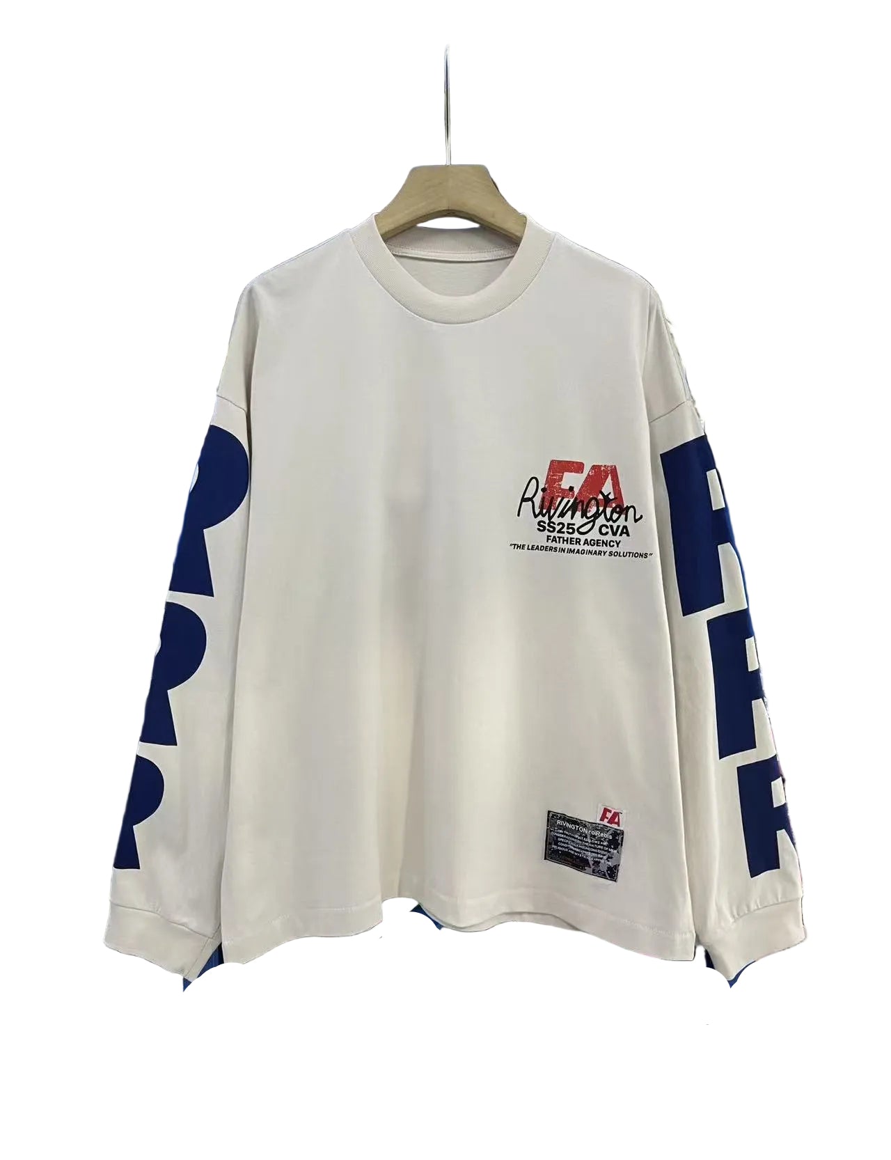 RRR123 Sleeve Print Long‑Sleeve Tee