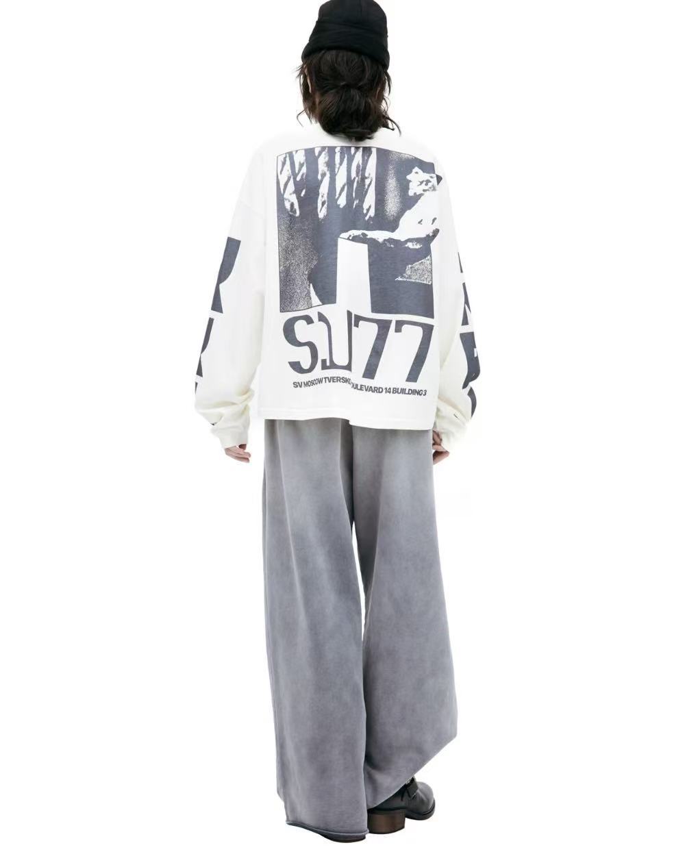 RRR123 Sculpture Graphic Long‑Sleeve Tee