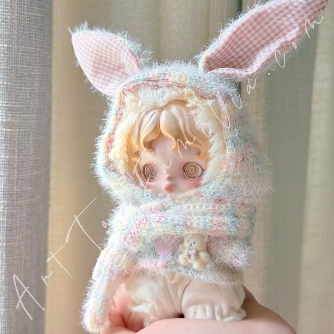 Doll Cloth Milky Bunny Knit Set For Skullpanda - 161