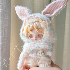 Doll Cloth Milky Bunny Knit Set For Skullpanda - 161