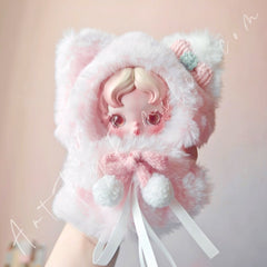 Doll Cloth Pink Furry Kitty Cloak For Skullpanda - 165
