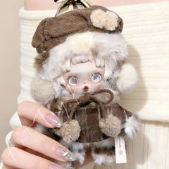 Doll Cloth Warm Plaid Cape Set For Skullpanda - 155