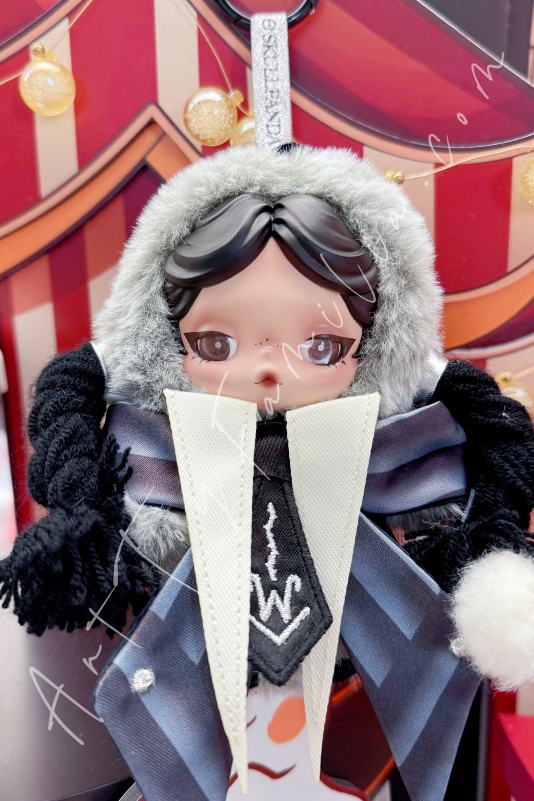Skullpanda × Wednesday Plush(Nevermore Academy Uniform Version)