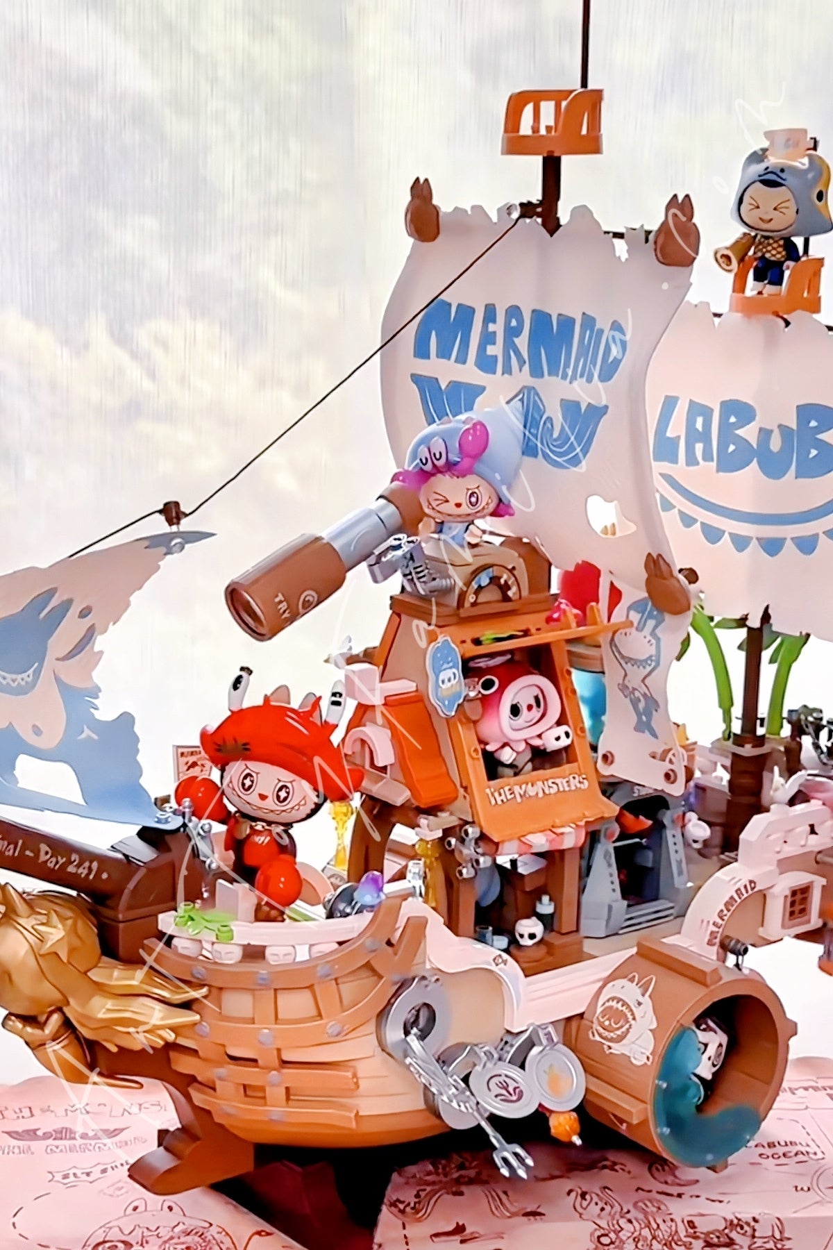 The Monsters Labubu Chasing Mermaids Series Blocks