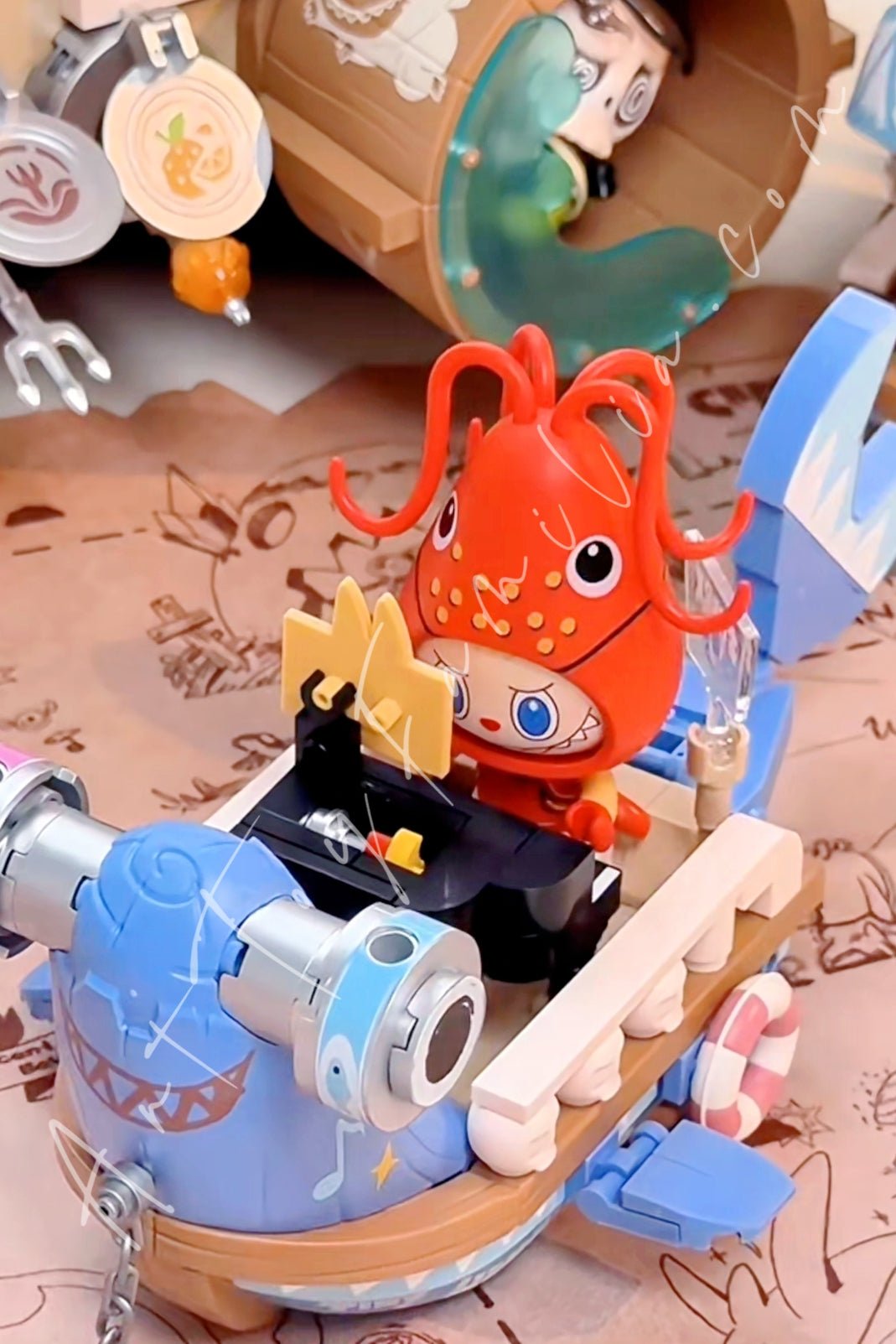 The Monsters Labubu Chasing Mermaids Series Blocks