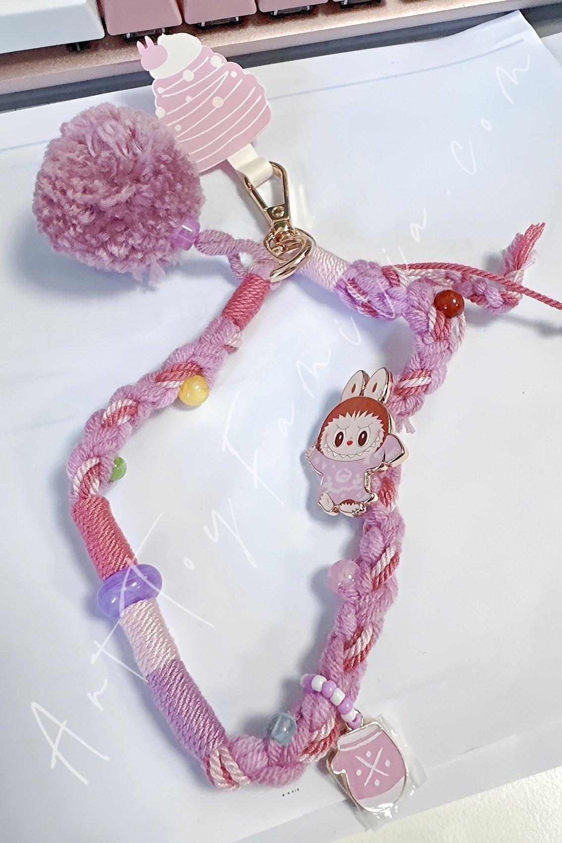 The Monsters Labubu Fall Into Sweaters Series Lanyard
