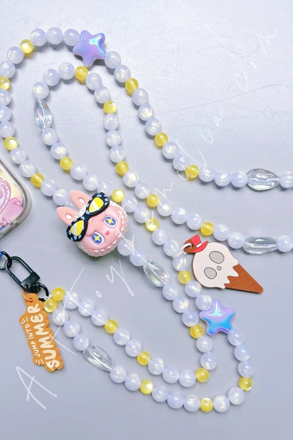 The Monsters Labubu Jump Into Summer Series Phone Charm