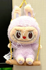 The Monsters Labubu Timber Workshop Series Playing On The Swing Plush Pendant