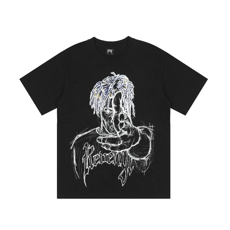 Revenge Hand‑Drawn Hip‑Hop T‑Shirt