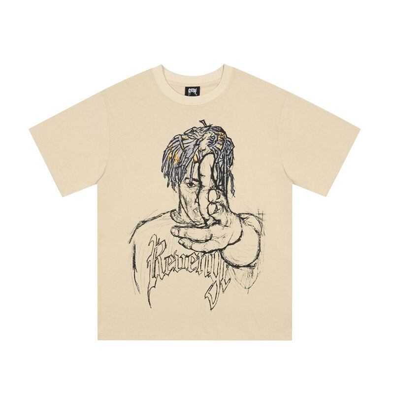 Revenge Hand‑Drawn Hip‑Hop T‑Shirt
