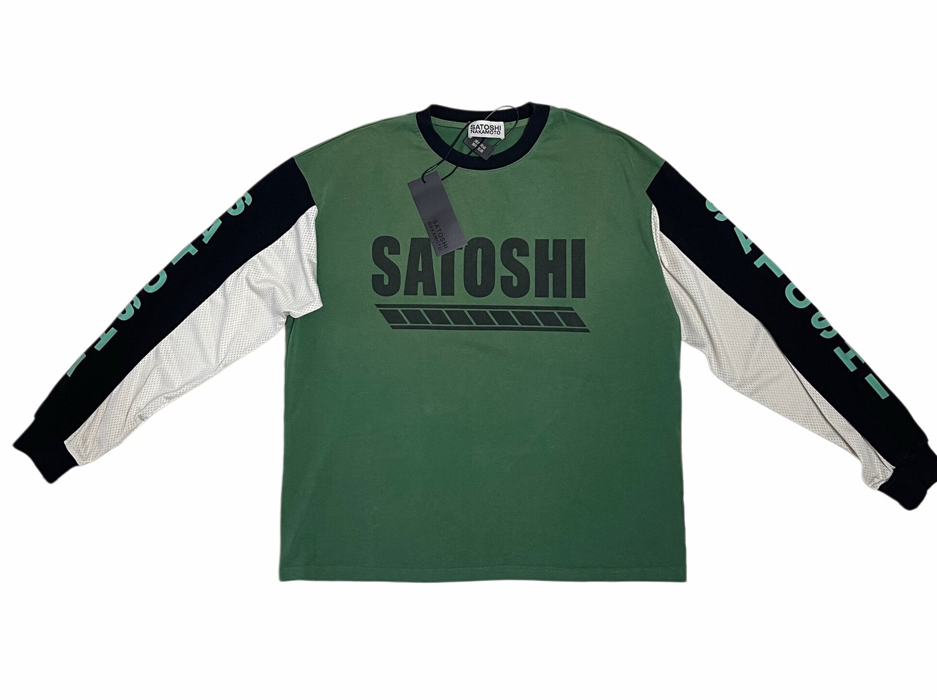 Satoshi Nakamoto Racing Spliced Long Sleeve T‑Shirt