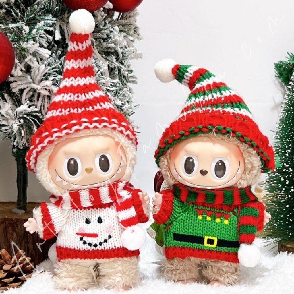 Doll Cloth Lively Christmas Party Set For Labubu - 117