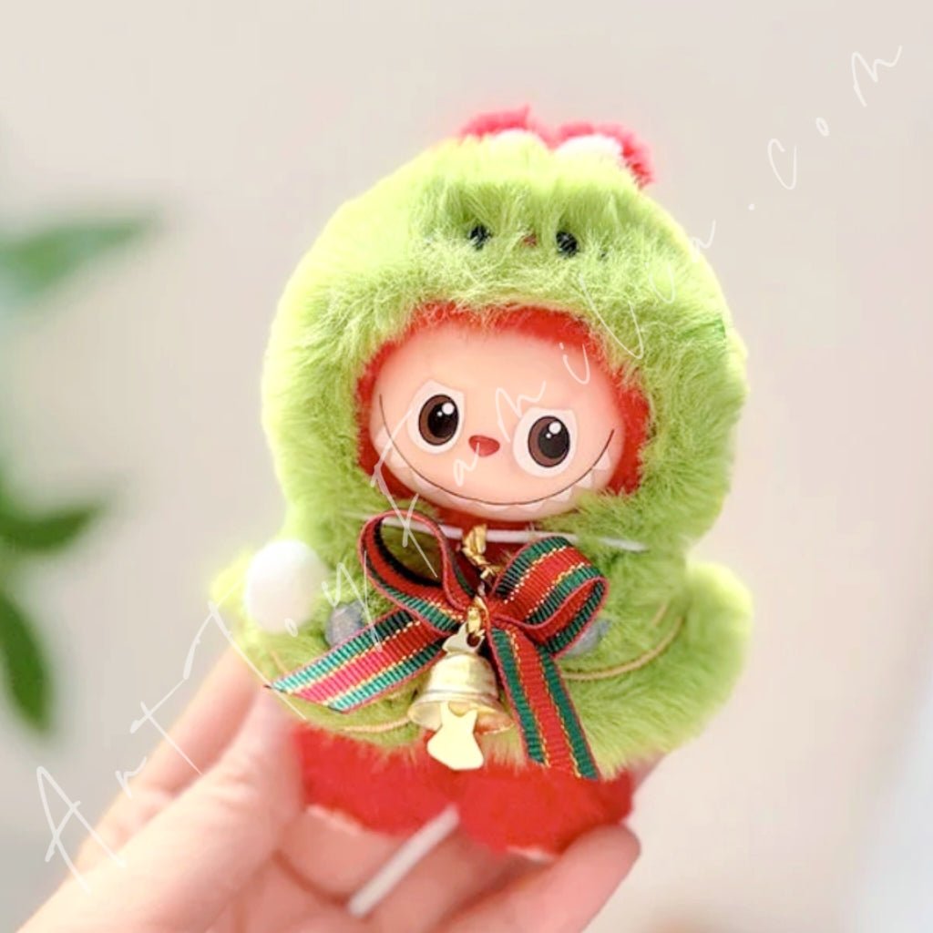 Doll Cloth Mini Christmas Elf Hooded Cape For Labubu - 118