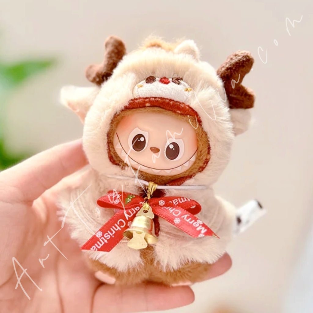 Doll Cloth Mini Christmas Elf Hooded Cape For Labubu - 118
