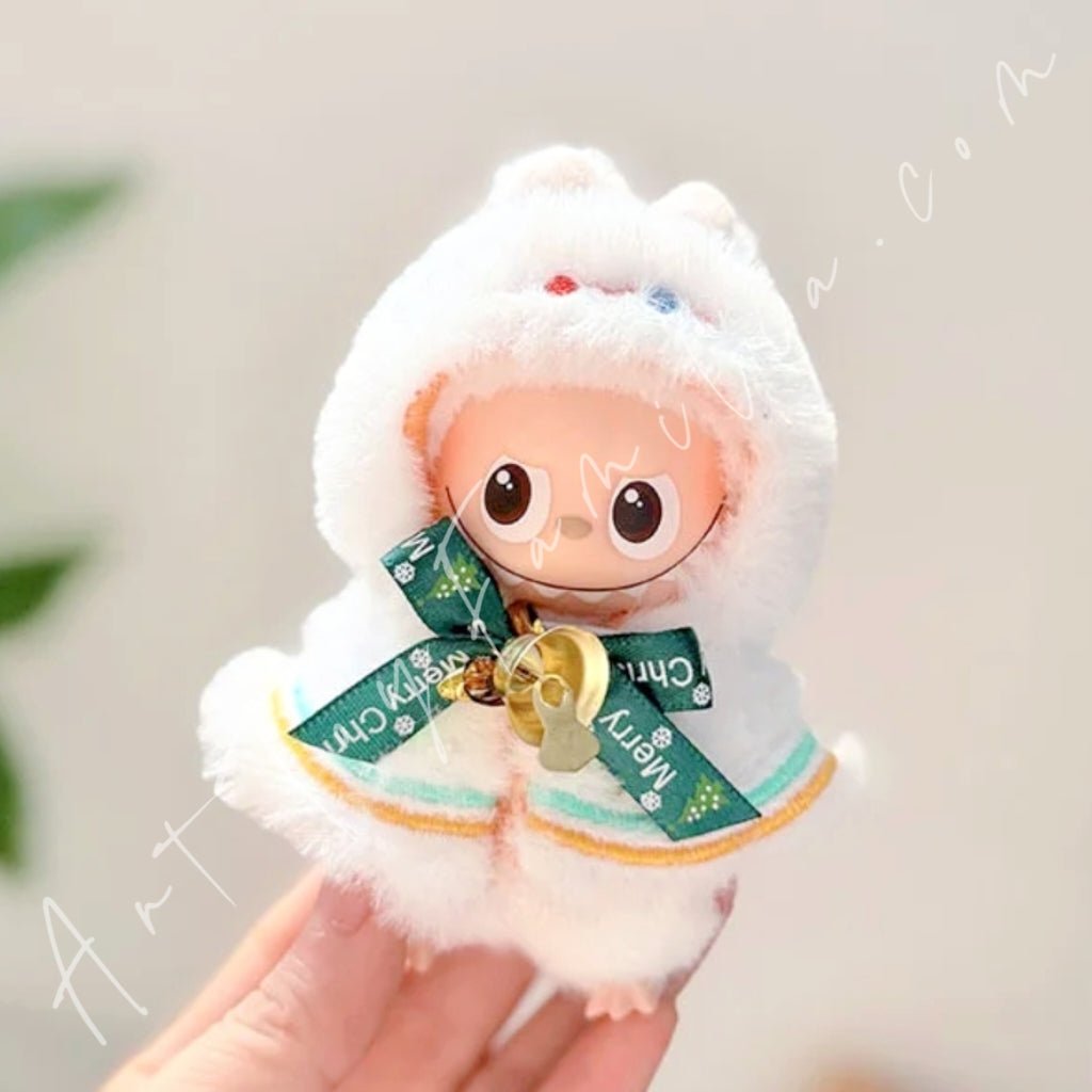 Doll Cloth Mini Christmas Elf Hooded Cape For Labubu - 118