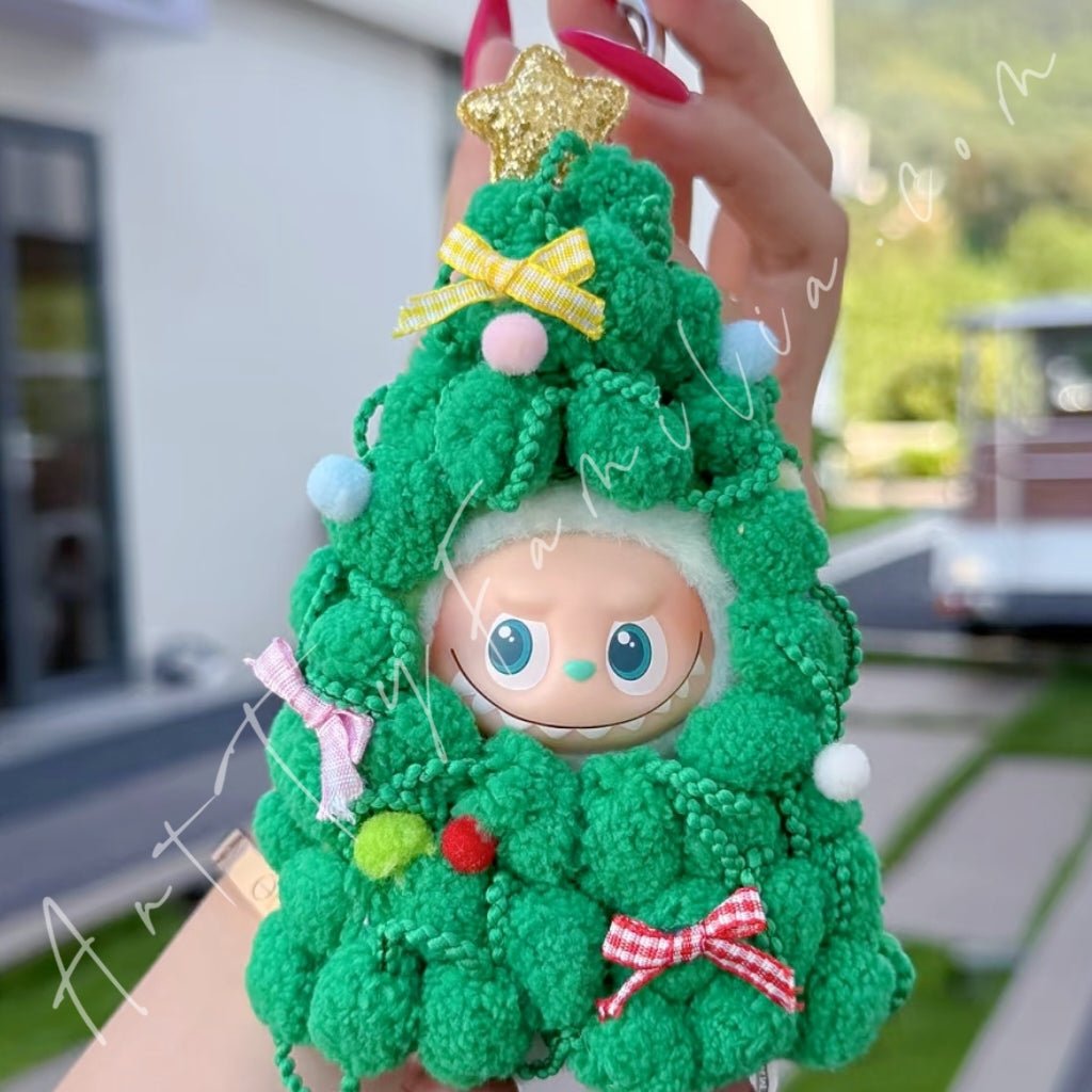 Doll Cloth Mini Christmas Tree Jumpsuit For Labubu - 120