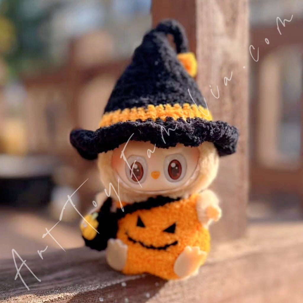 Doll Cloth Pumpkin Witch Set For Labubu - 111