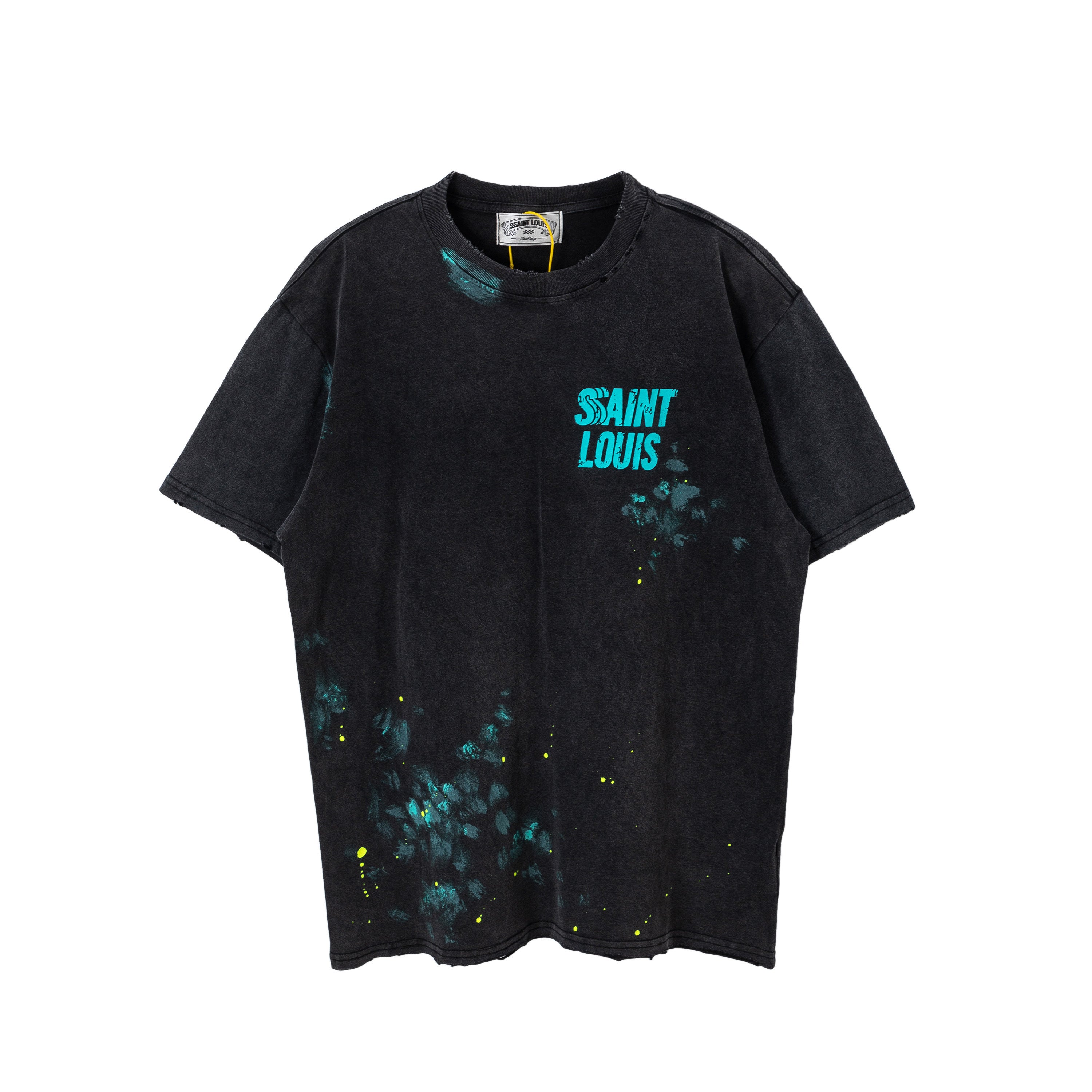 SSSAINT LOUIS Paint‑Splatter Washed Tee