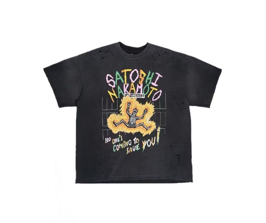 Satoshi Nakamoto Skeleton Fire Graphic Tee