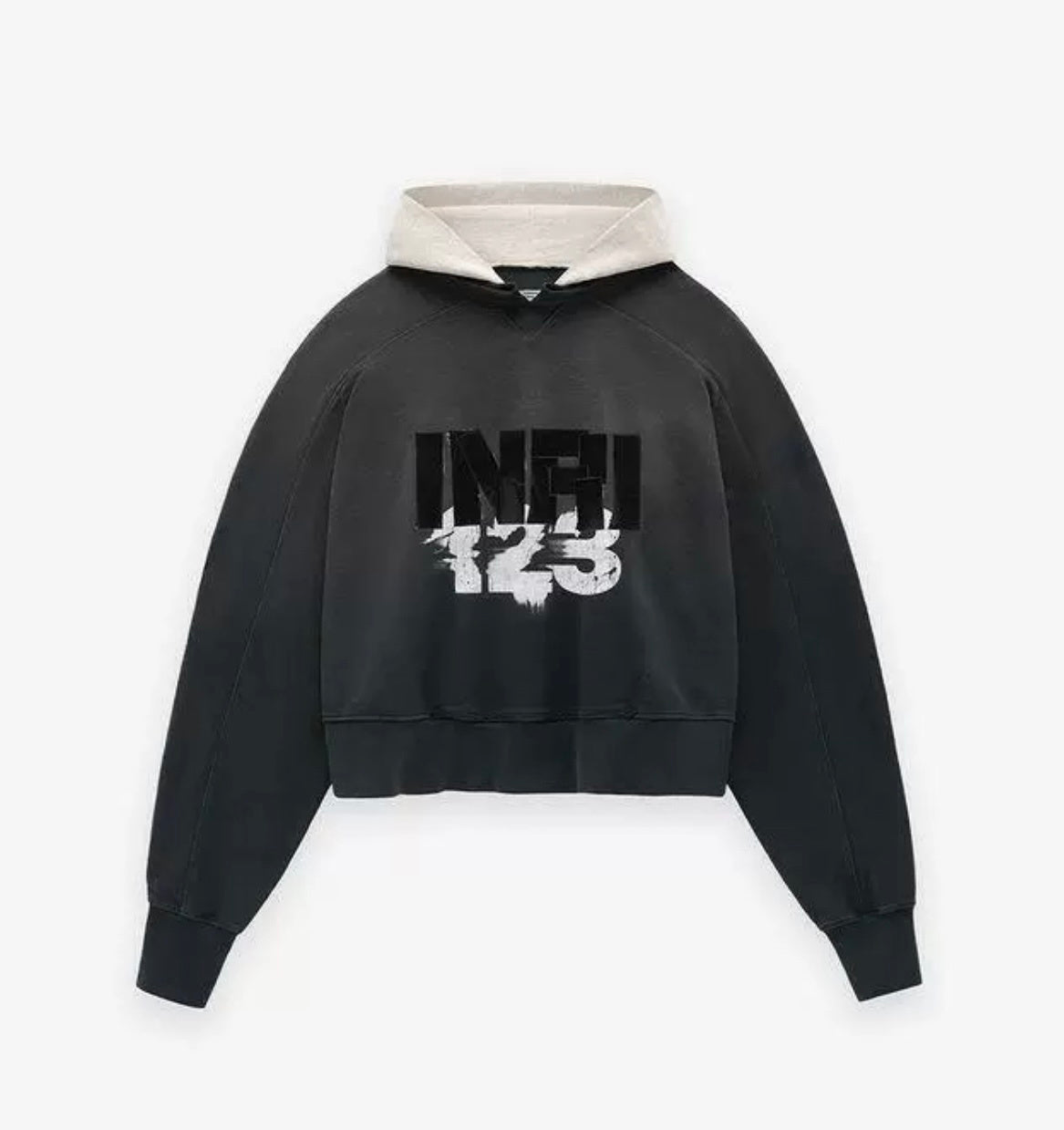 RRR123 Contrast‑Hood Sweatshirt