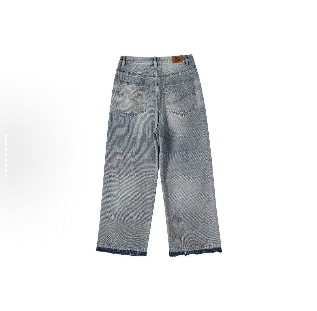 SSSAINT LOUIS Paint‑Splatter Baggy Jeans