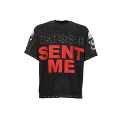 Satoshi Nakamoto Graphic Studded T‑Shirt