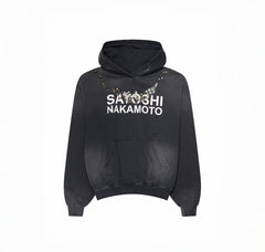 Satoshi Nakamoto Rhinestone Hoodie