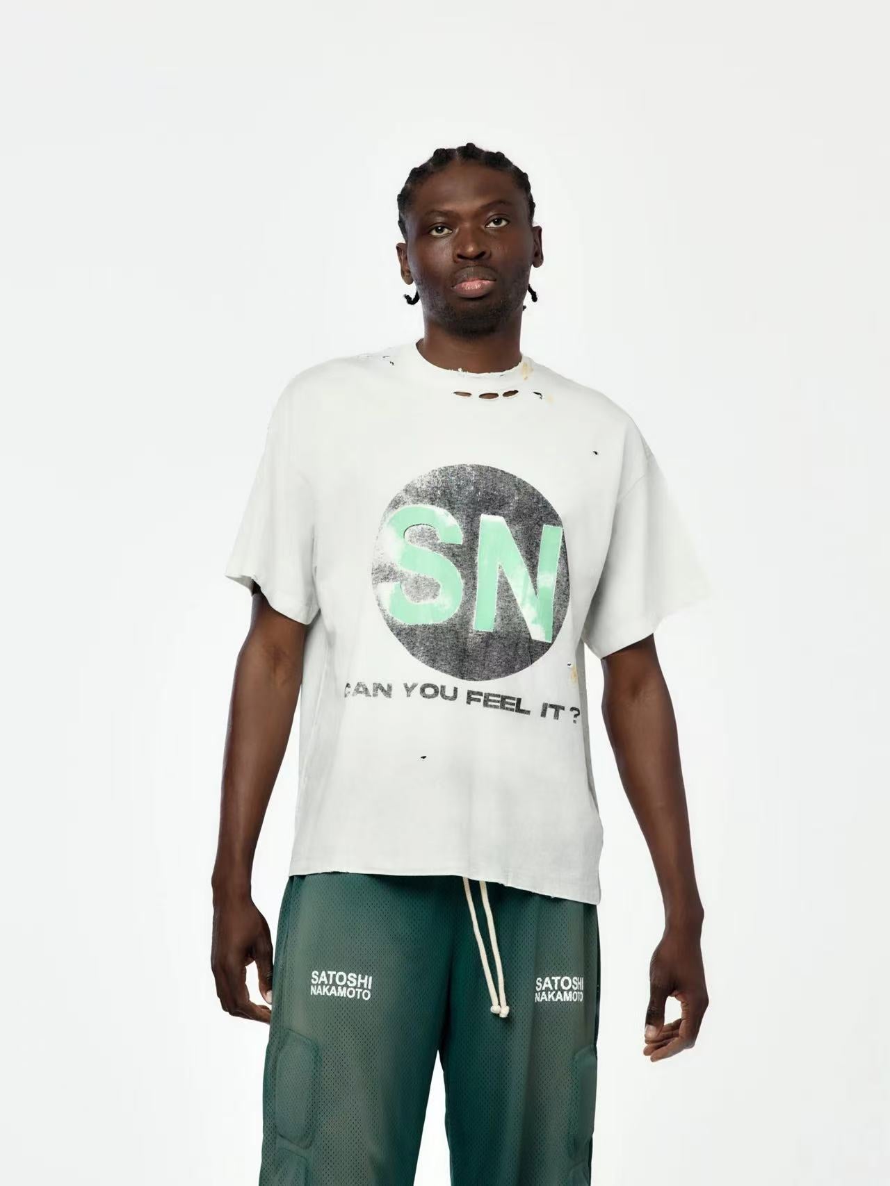 Satoshi Nakamoto SN Distressed Logo Tee