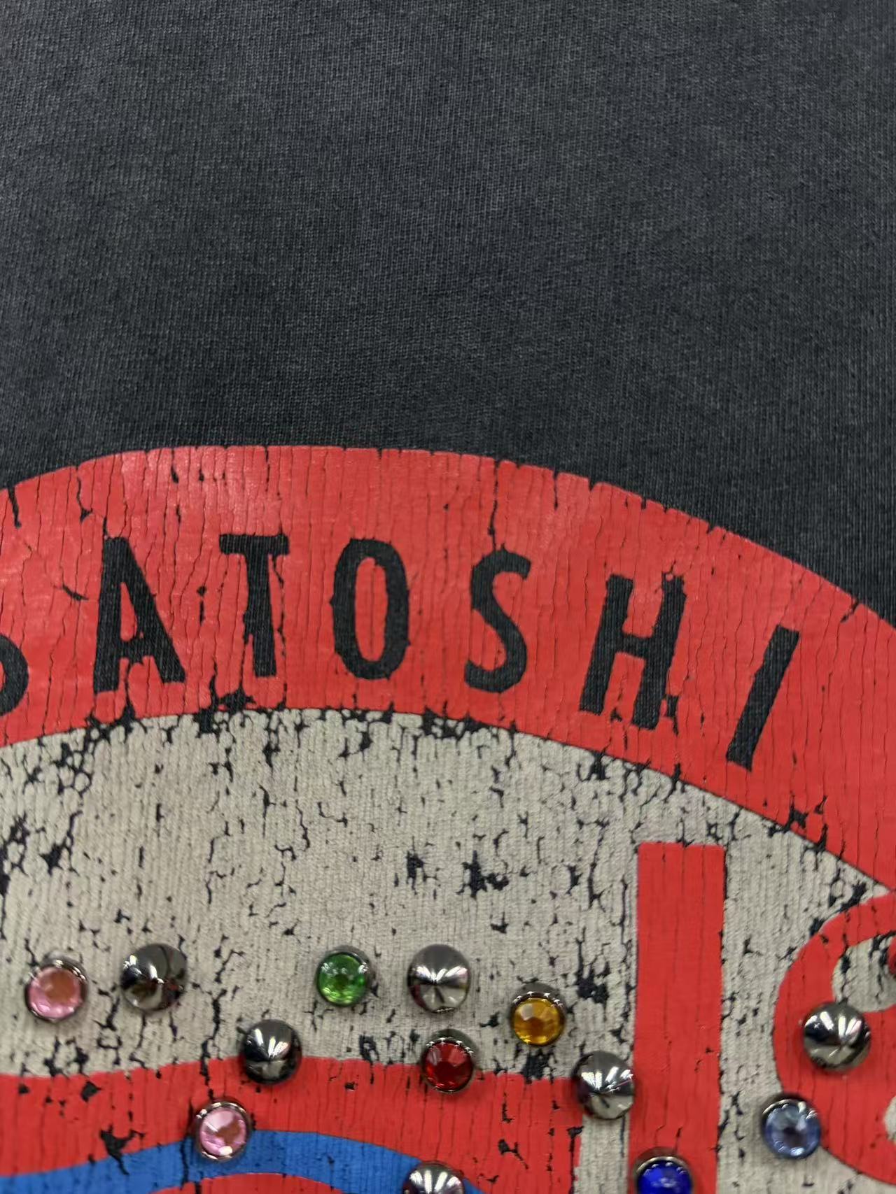 Satoshi Nakamoto Rhinestone Circle Logo Tee
