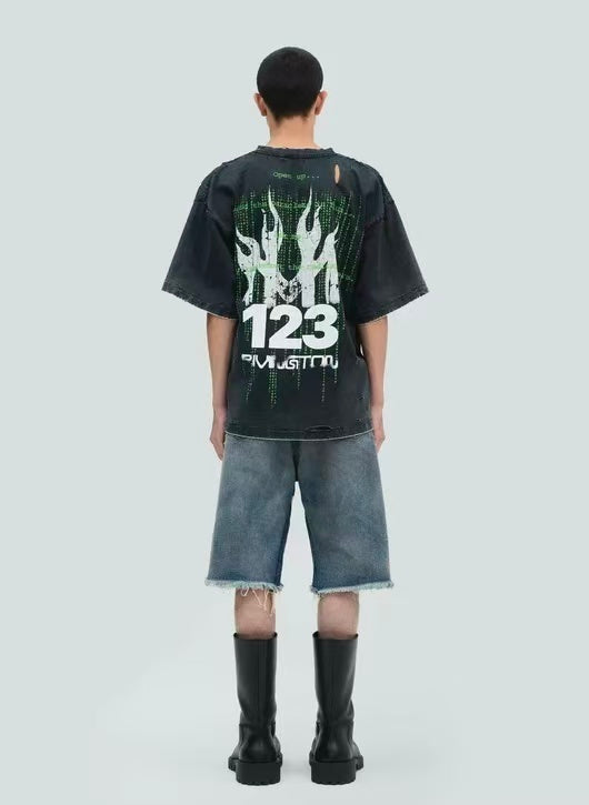 RRR123 Matrix Code Graphic Tee