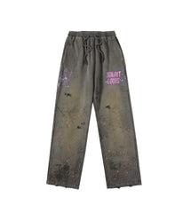 SSSAINT LOUIS Paint‑Splatter Sweat Pants