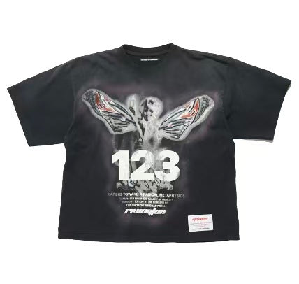 RRR123 Faded Angel Print T‑Shirt