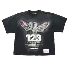 RRR123 Faded Angel Print T‑Shirt
