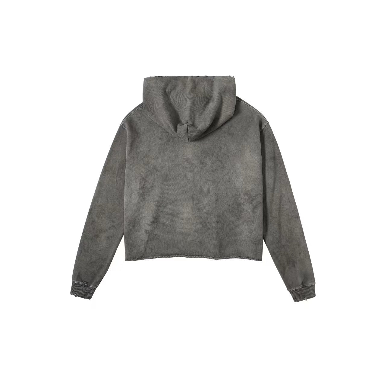 SSSAINT LOUIS Cropped Distressed Hoodie