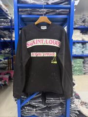 SSSAINT LOUIS Retro Text Print Sweatshirt