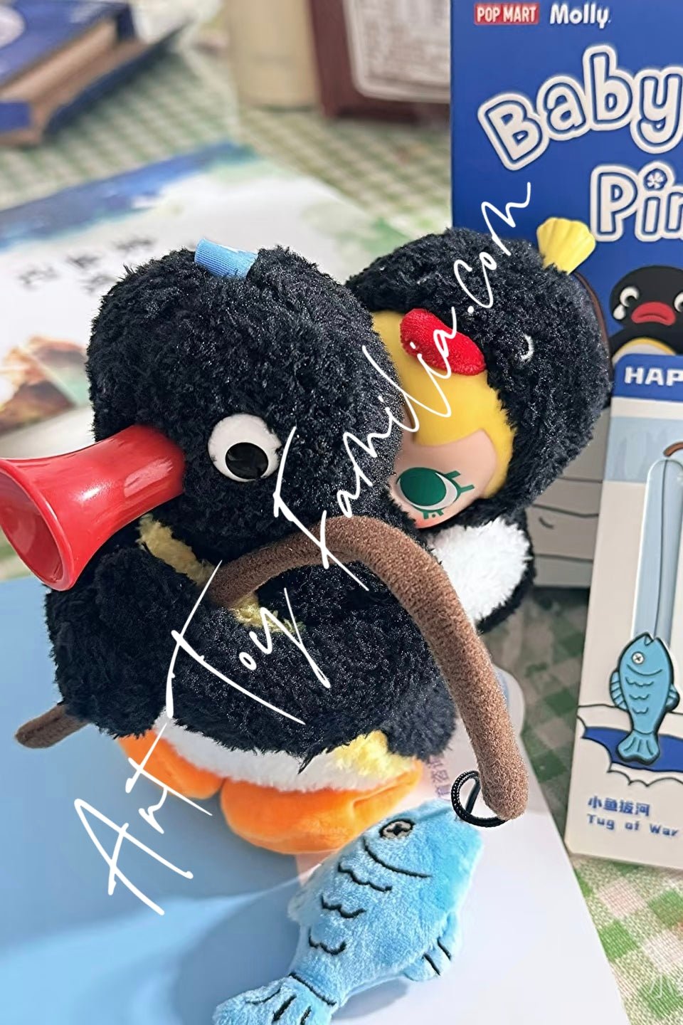 Baby Molly × Pingu Happy Fishing Series-Vinyl Plush Pendant