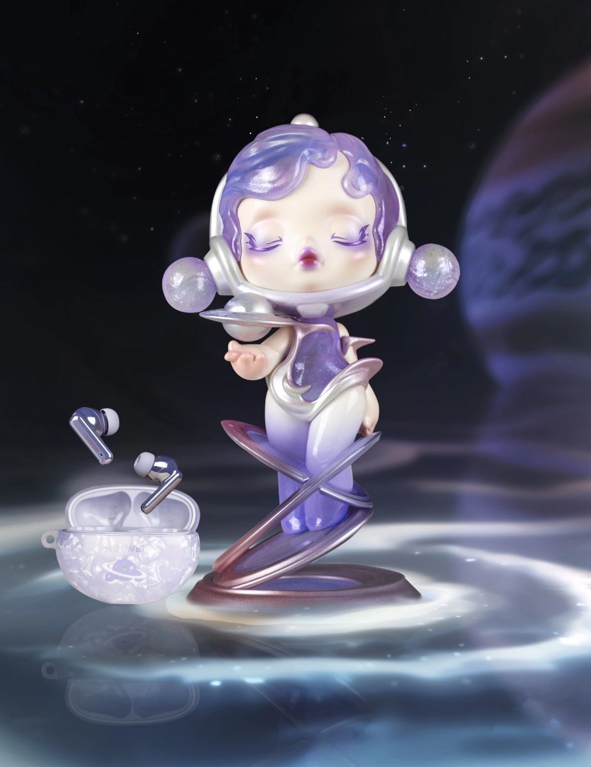 Skullpanda Flowing Light With Sound Figurine (with 6i earbud)